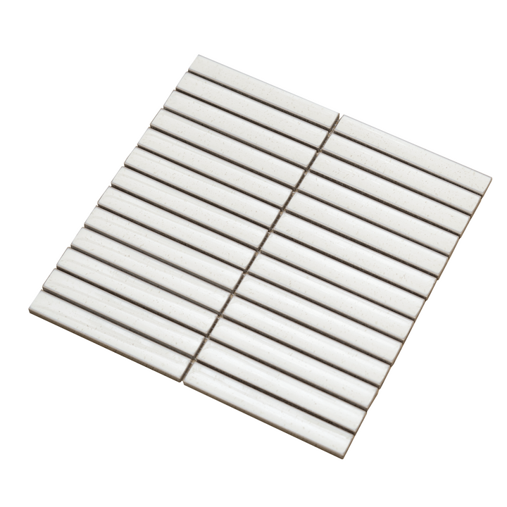 KitKat Gloss Ivory Porcelain Mosaic Tile-296 x 299mm - Fantaci interiors  KitKat Gloss Ivory Porcelain Mosaic Tile-296 x 299mm - Fantaci interiors