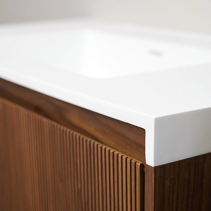 Calice Wall hung vanity with regal acrylic single bowl-900mm - Fantaci interiors  Calice Wall hung vanity with regal acrylic single bowl-900mm - Fantaci interiors
