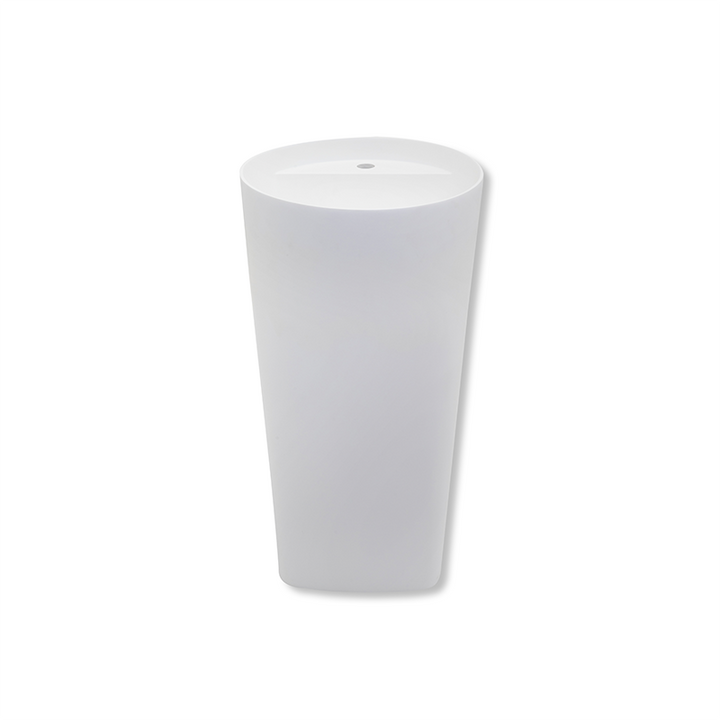 Round Freestanding Pedestal Basin, Solid Surface Acrylic (Matte White) - Fantaci interiors  Round Freestanding Pedestal Basin, Solid Surface Acrylic (Matte White) - Fantaci interiors