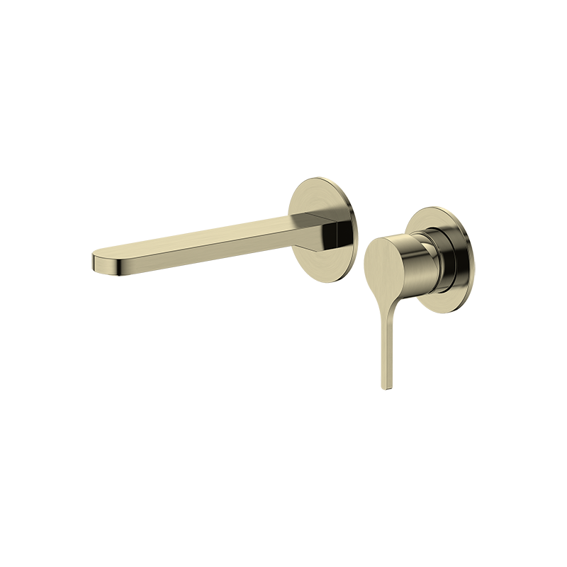 Wall Basin Mixer Tap - Zr Brushed Gold - Fantaci interiors  Wall Basin Mixer Tap - Zr Brushed Gold - Fantaci interiors