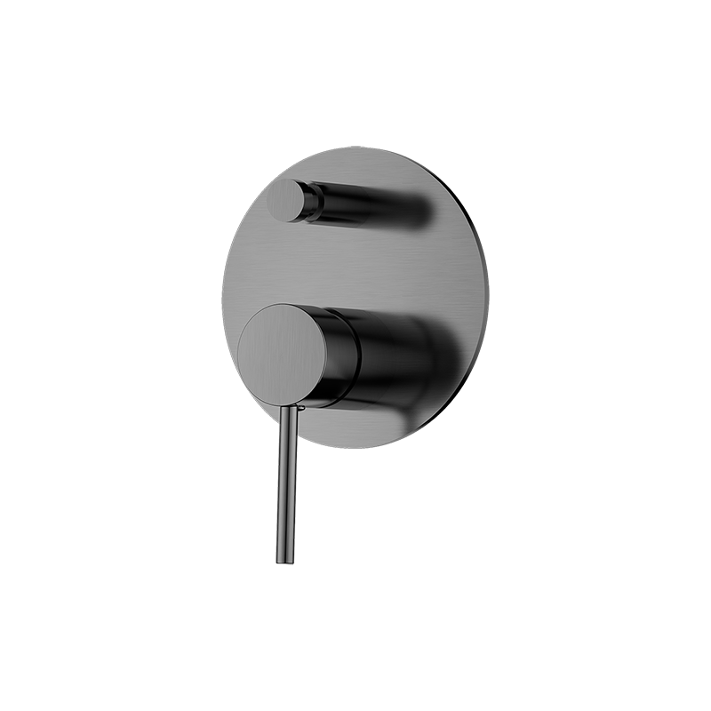 Shower Mixer with Diverter - Gun Metal Brushed - Fantaci interiors  Shower Mixer with Diverter - Gun Metal Brushed - Fantaci interiors