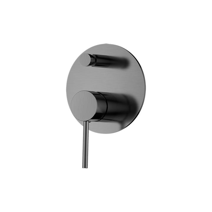 Shower Mixer with Diverter - Gun Metal Brushed - Fantaci interiors  Shower Mixer with Diverter - Gun Metal Brushed - Fantaci interiors