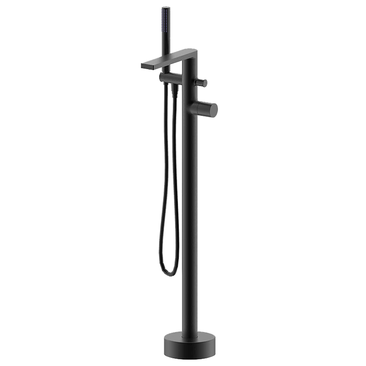 Floor Mounted Bath Filler with Handheld Shower - Fantaci interiors  Floor Mounted Bath Filler with Handheld Shower - Fantaci interiors
