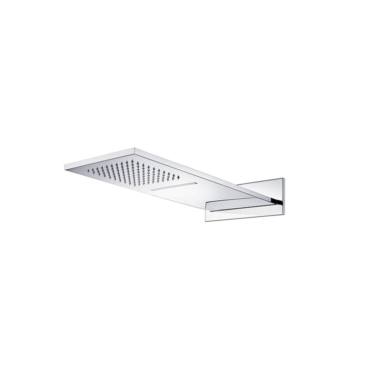 Chrome Bathroom  Overhead Wall Mounted Shower - Fantaci interiors  Chrome Bathroom  Overhead Wall Mounted Shower - Fantaci interiors