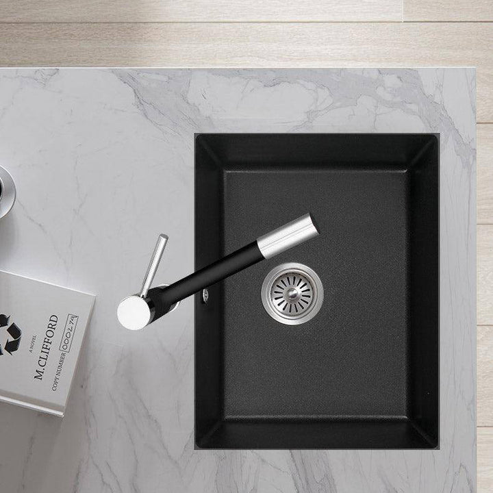 AIFI Granite Stone Kitchen Sink Single Bowl Metallic Black - Fantaci interiors  AIFI Granite Stone Kitchen Sink Single Bowl Metallic Black - Fantaci interiors