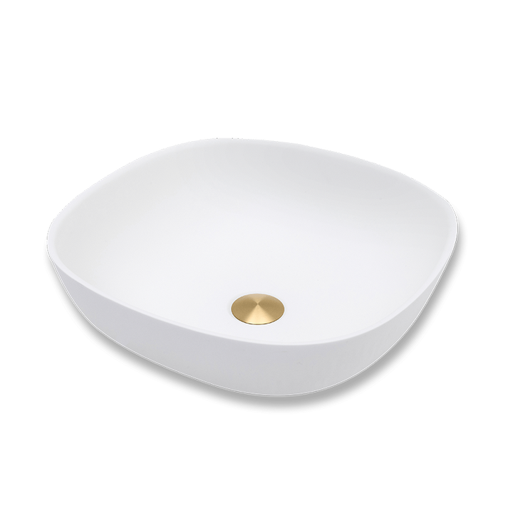 Omega Square Above Counter Top Basin, Solid Surface Acrylic (Matt White) - Fantaci interiors  Omega Square Above Counter Top Basin, Solid Surface Acrylic (Matt White) - Fantaci interiors