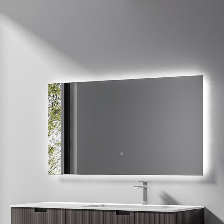 Frameless Rectangular LED Mirror, Screen Touch - Fantaci interiors  Frameless Rectangular LED Mirror, Screen Touch - Fantaci interiors