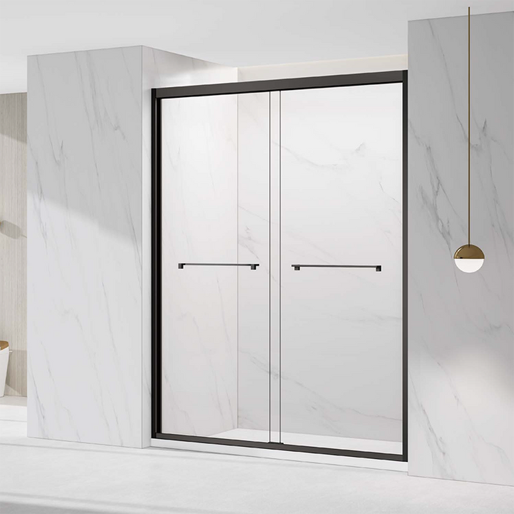 Dual Sliding Door Shower Screen with 10mm Glass-1400x2100mm - Fantaci interiors  Dual Sliding Door Shower Screen with 10mm Glass-1400x2100mm - Fantaci interiors