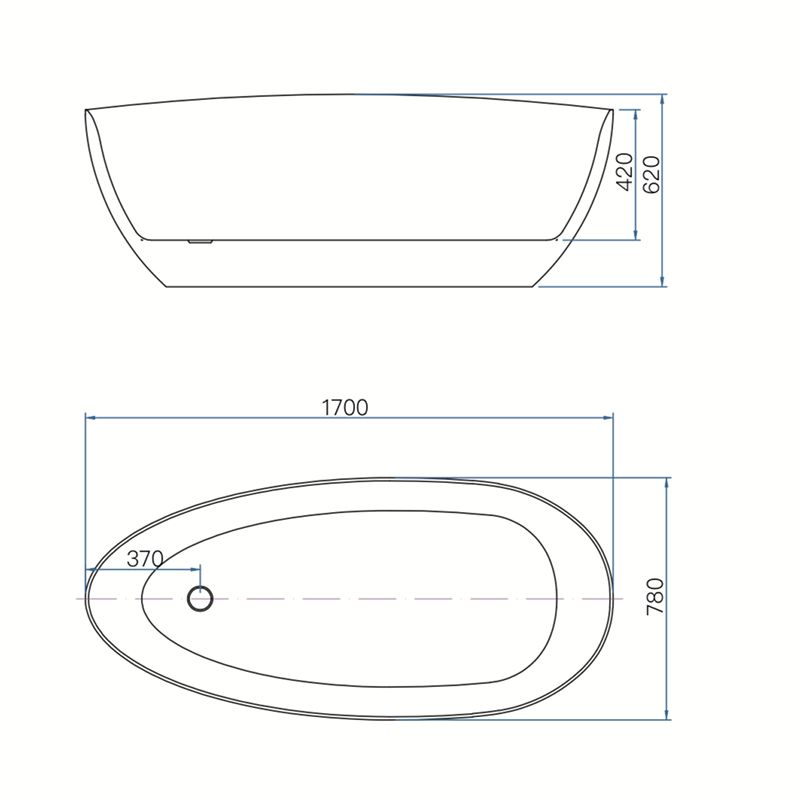 Luxury Egg Shape Freestanding Bath Acrylic Matt White - Fantaci interiors 