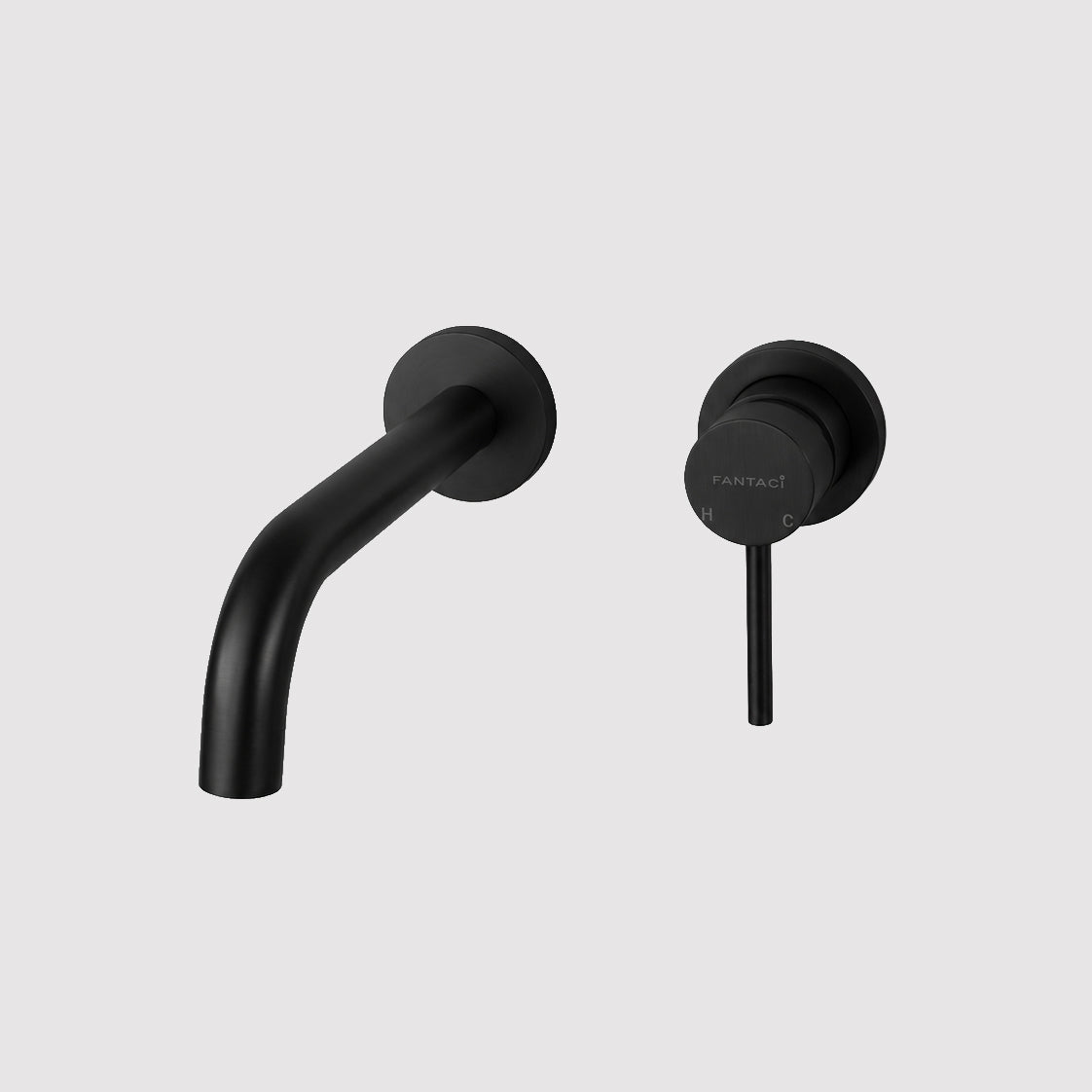Wall-Mounted Basin Mixer Set in Matte Black