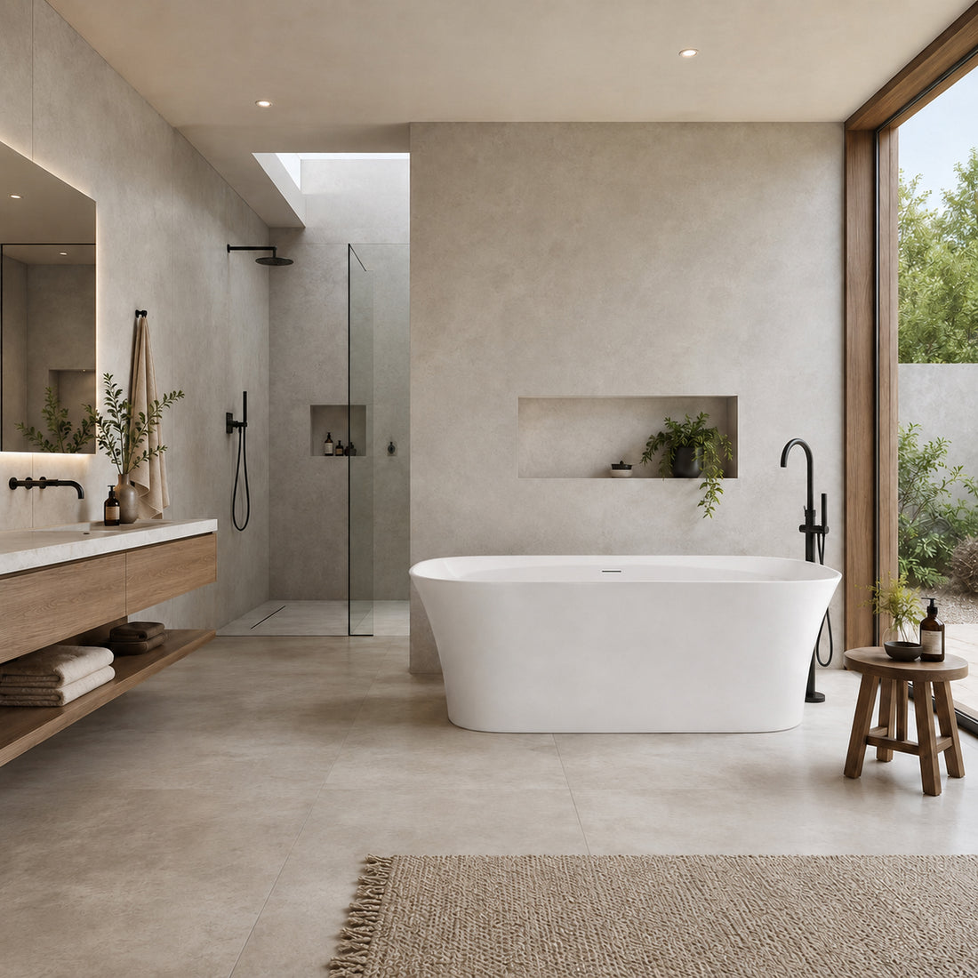 Freestanding Bathtub Acrylic Matt White