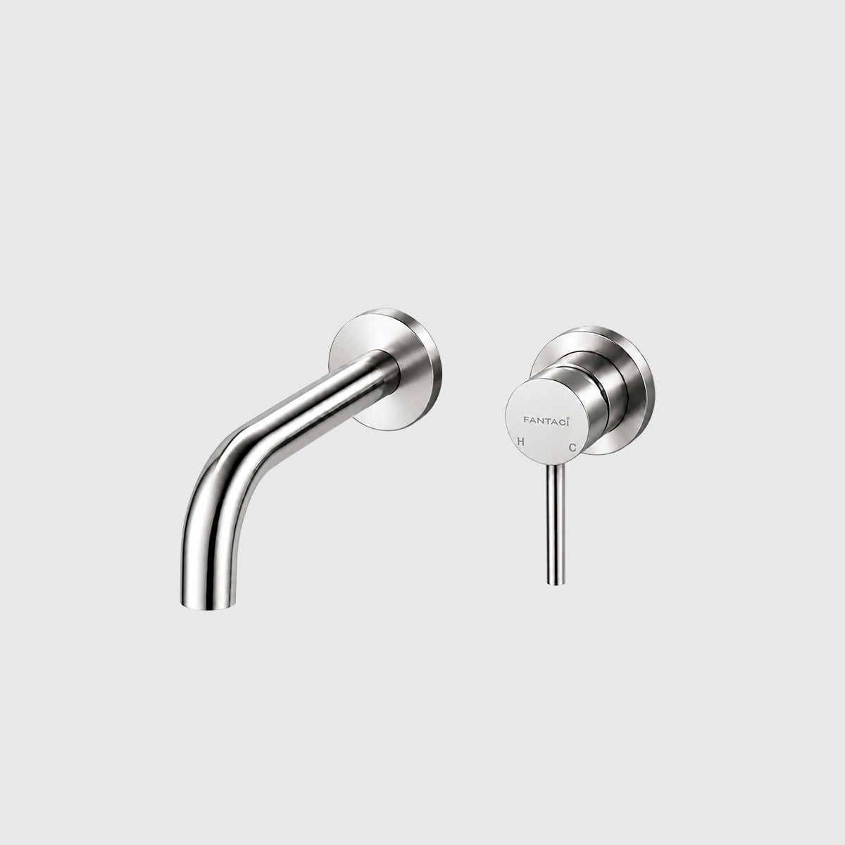 Wall-Mounted Basin Mixer Tap - Chrome