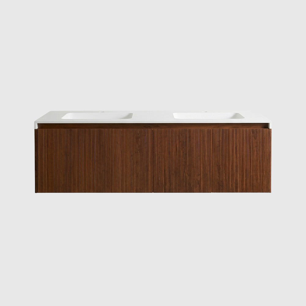 Calice Wall hung vanity with regal acrylic double bowl-1600mm