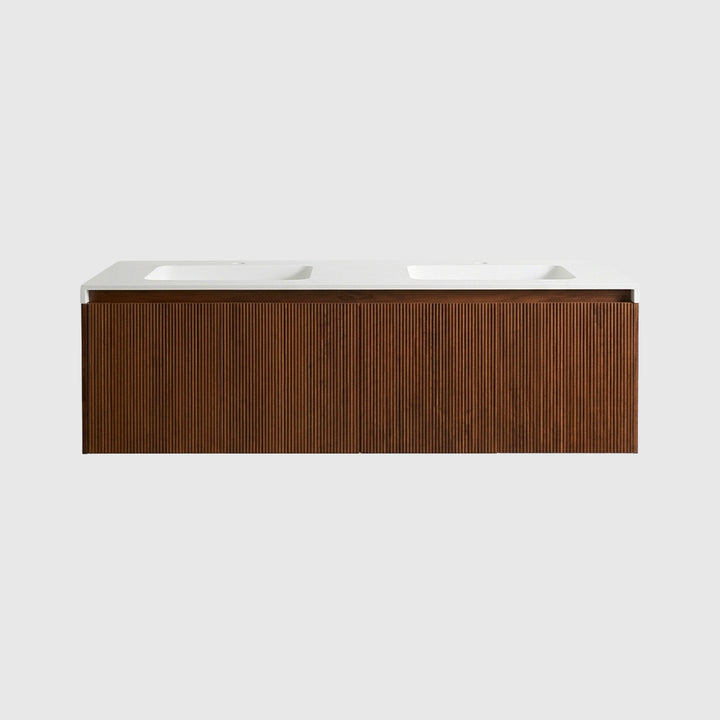 Calice Wall hung vanity with regal acrylic double bowl-1600mm