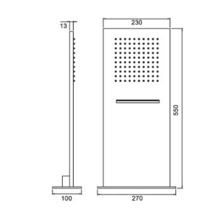 Chrome Bathroom Overhead Wall-Mounted Shower Head