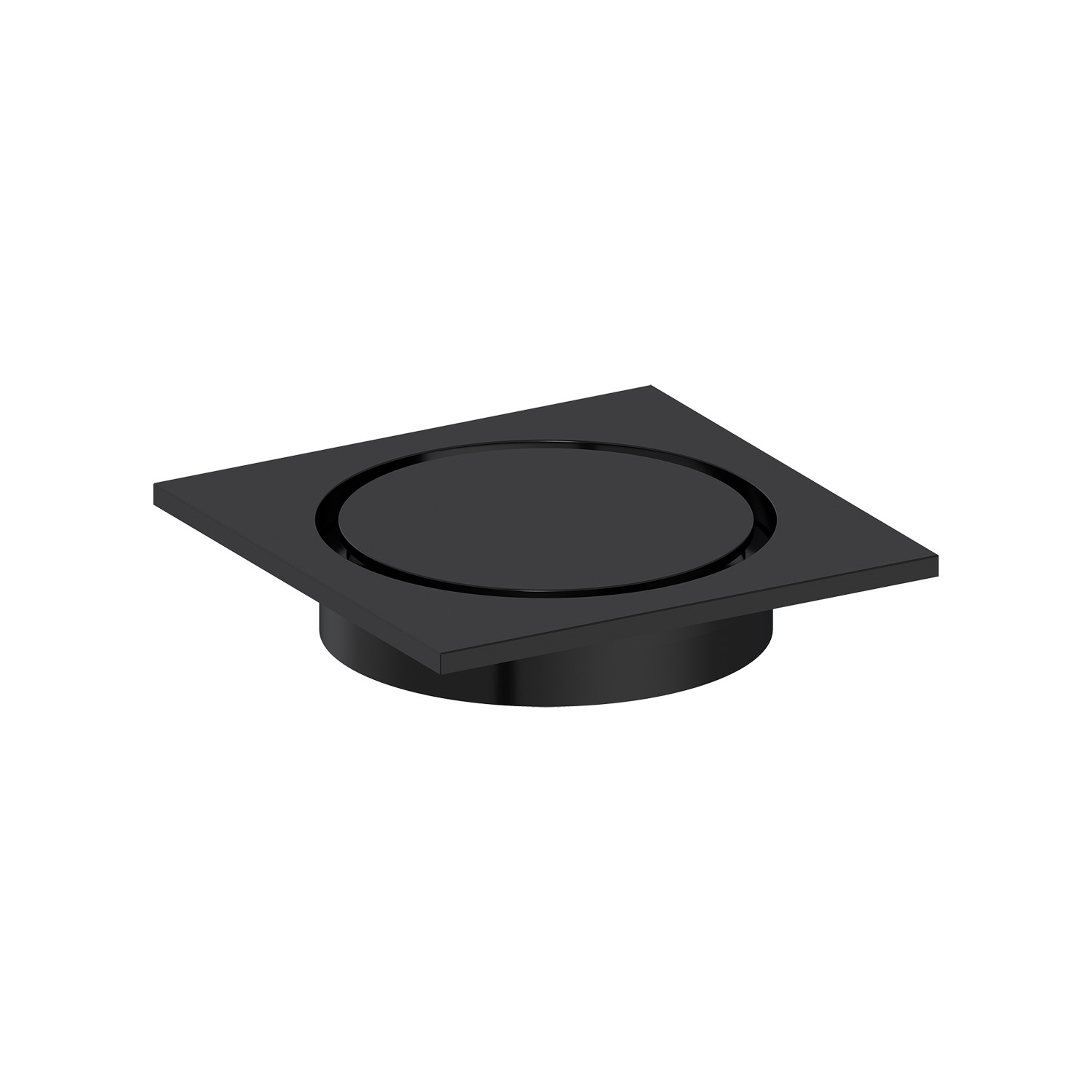 Matt Black Square Shower Drain - 100mm x 100mm, 80mm Outlet - Fantaci interiors 