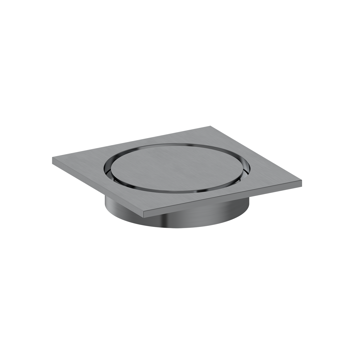 Gun Metal Brushed Square Shower Drain - 100mm x 100mm, 80mm Outlet - Fantaci interiors 