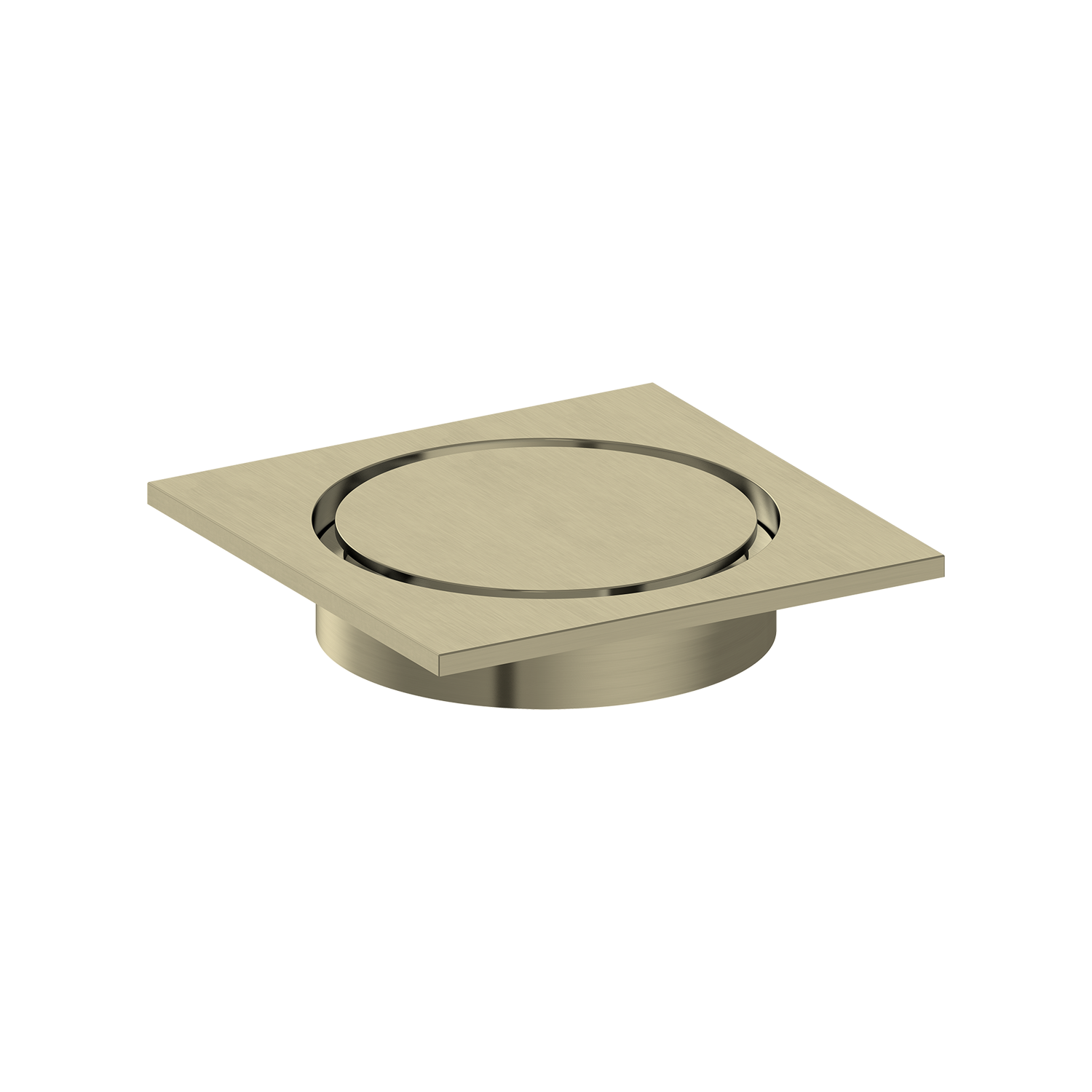 Zr Brushed Gold Square Shower Drain - 100mm x 100mm, 80mm Outlet - Fantaci interiors 