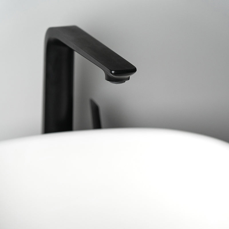 Modern Bathroom Mixer Tap in Matte Black Finish WELS 4 Star - Fantaci interiors 