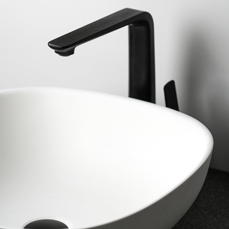 Modern Bathroom Mixer Tap in Matte Black Finish WELS 4 Star - Fantaci interiors 