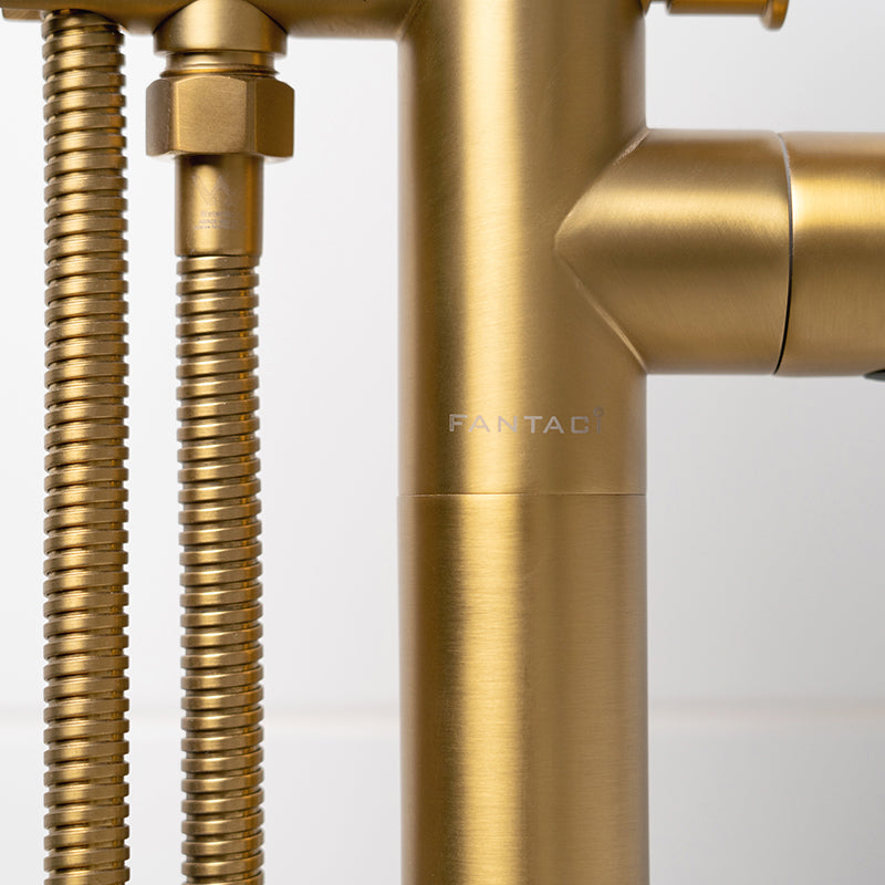 Floor Mounted Bath Filler with Handheld Shower - Fantaci interiors 