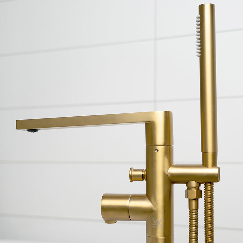 Floor Mounted Bath Filler with Handheld Shower - Fantaci interiors 