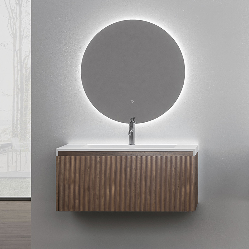 Calice Wall hung vanity with regal acrylic single bowl-900mm - Fantaci interiors 