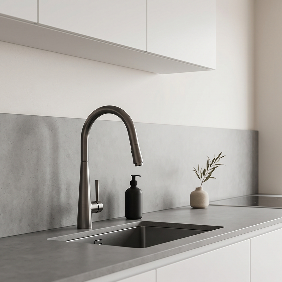 Gun Metal Kitchen Faucet with Pull-Out Sprayer