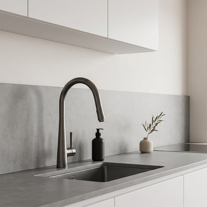 Gun Metal Kitchen Faucet with Pull-Out Sprayer
