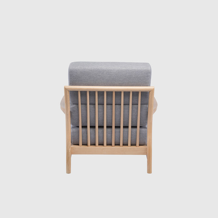 Nara Armchair – Solid Oak & Grey