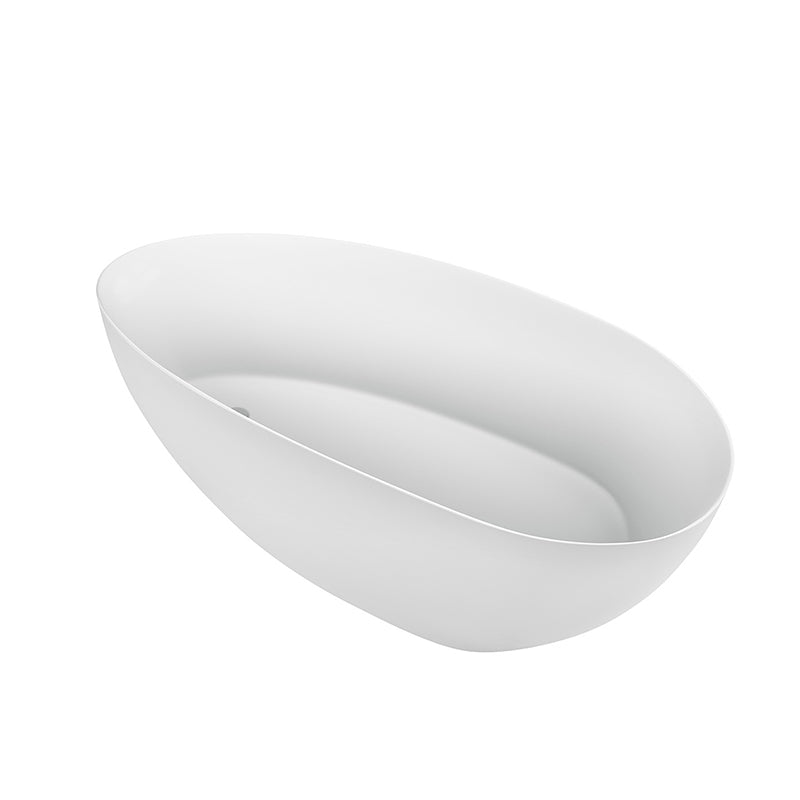 Luxury Egg Shape Freestanding Bath Acrylic Matt White - Fantaci interiors 