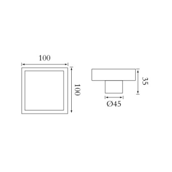 Square Stainless Steel Floor Drain – 100 × 100mm