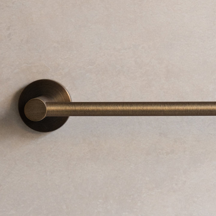 Modern Antique Brass Towel Rail - 650mm
