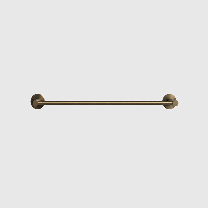 Modern Antique Brass Towel Rail - 650mm