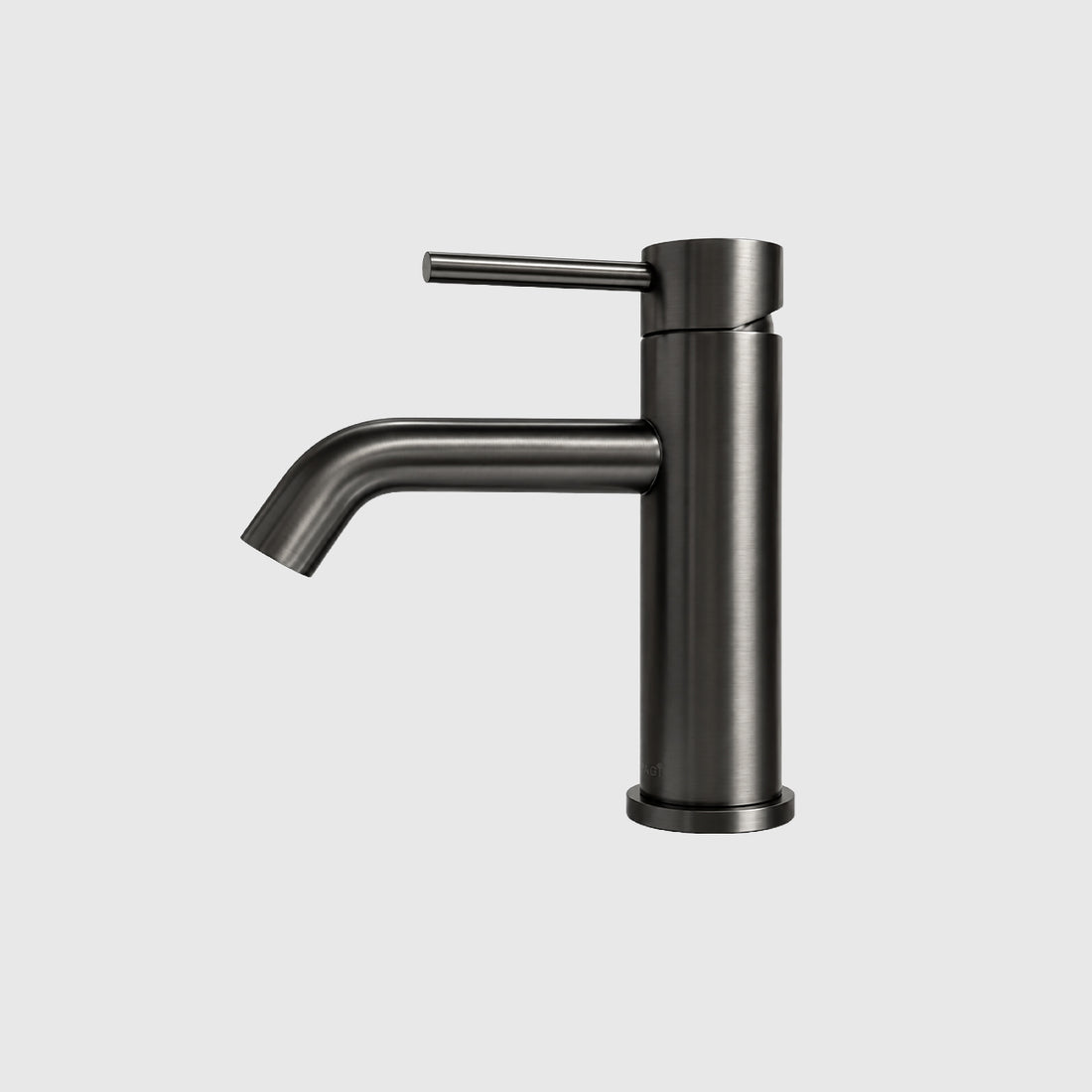 Minimalist Gun Metal Single-Handle Bathroom Faucet