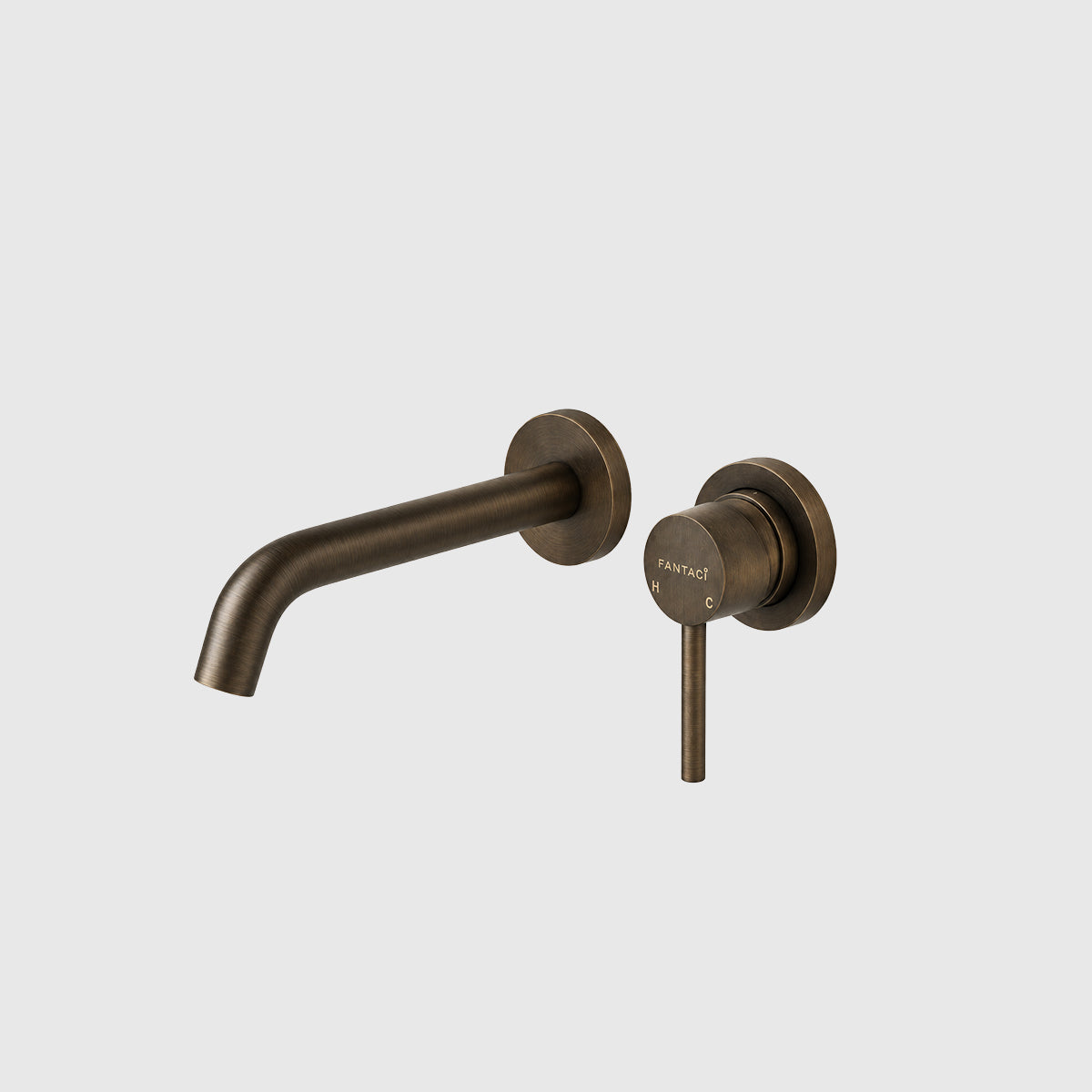 Antique Brass Wall-Mounted Basin Mixer Set