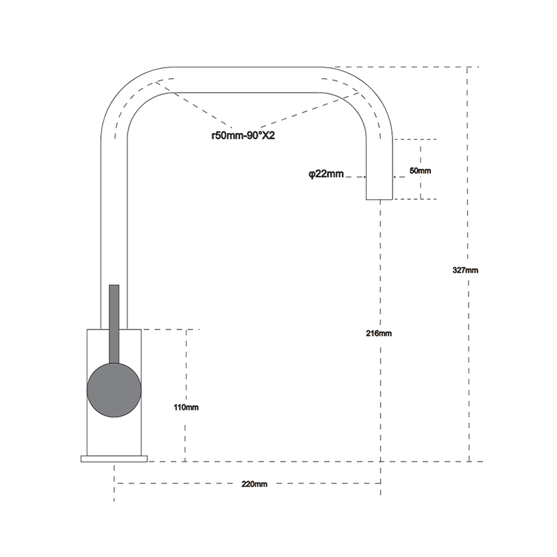 Modern Kitchen Mixer Tap with Gooseneck Spout Gunmetal Gray - Fantaci interiors 