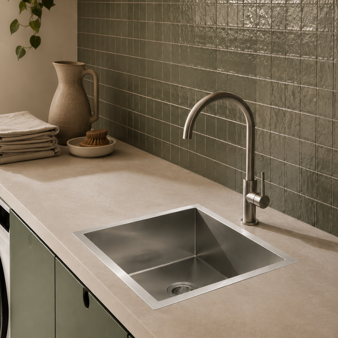 Chrome Kitchen Sink - Single Bowl