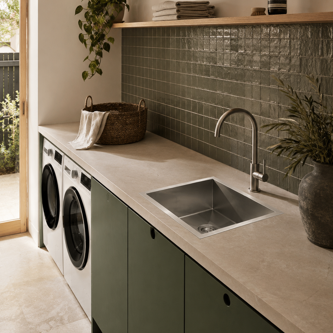 Chrome Kitchen Sink - Single Bowl