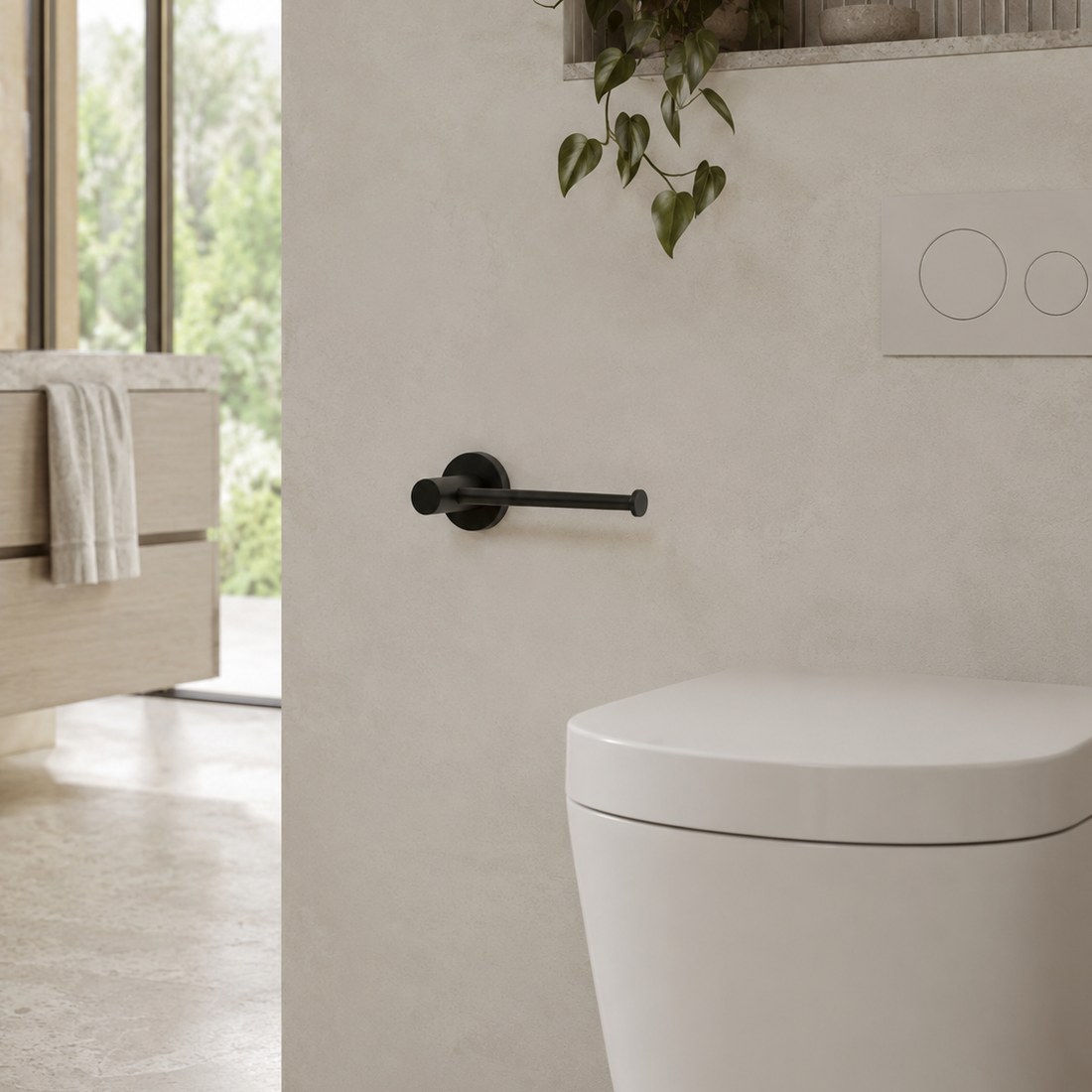 kars Toilet Roll Holder - Matte Black