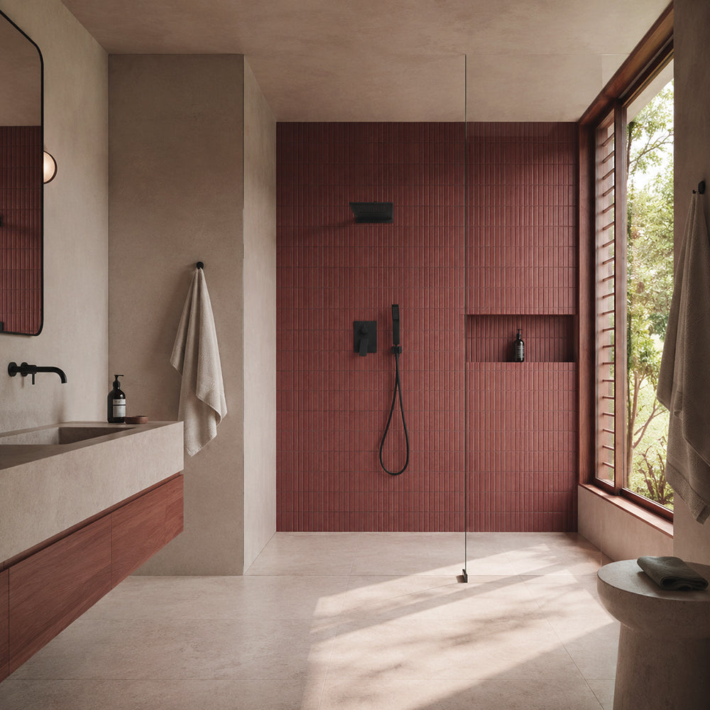 Matt Black Bathroom Shower Mixer Control Panel