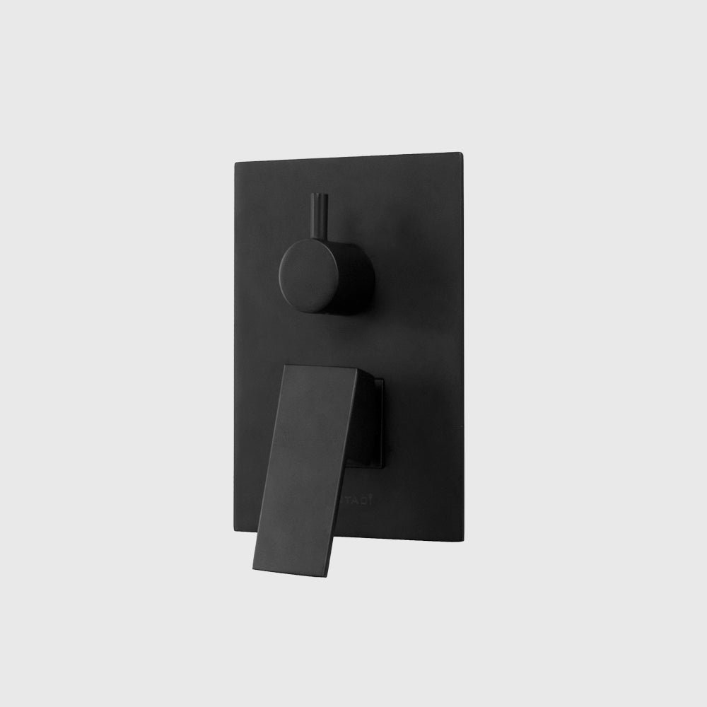 Matt Black Bathroom Shower Mixer Control Panel