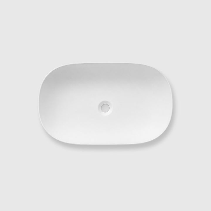 Oval Above-Counter Basin - Matte White