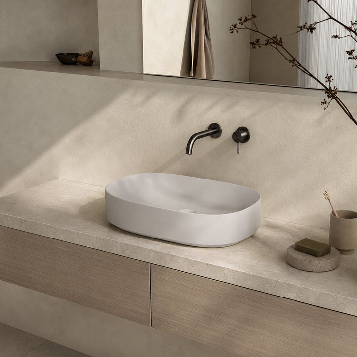 Oval Above-Counter Basin - Matte White