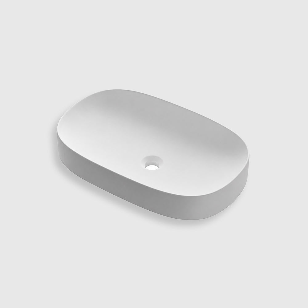 Oval Above-Counter Basin - Matte White