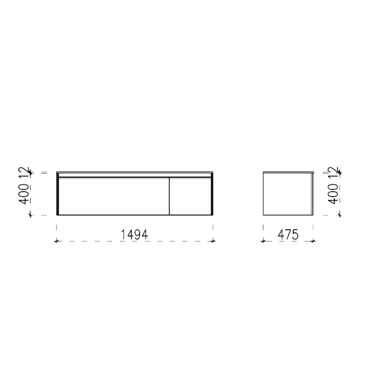 Natural Oak Veneered Bathroom Vanity with Matte White Resin Basin – 1500mm - Fantaci interiors 