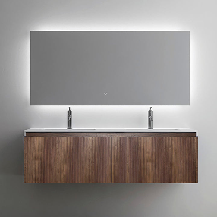 Calice Wall hung vanity with regal acrylic double bowl-1600mm - Fantaci interiors 