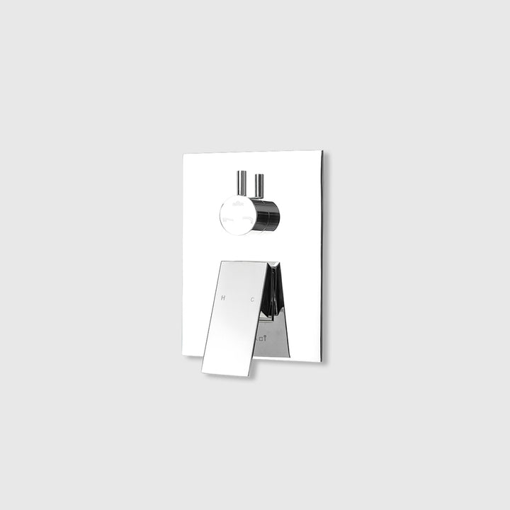 Chrome Bathroom Shower Mixer Control Panel