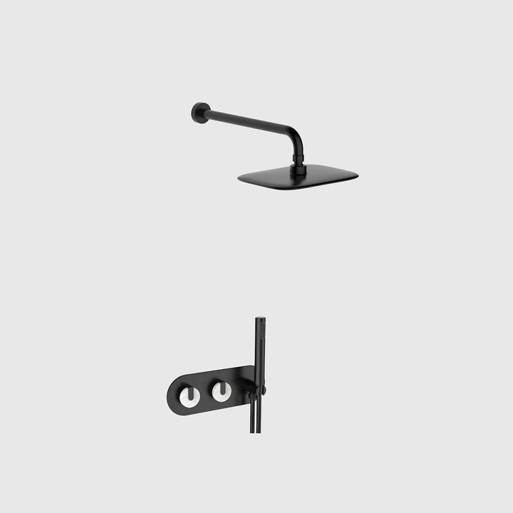 Marble & Brass Shower System Dual Control