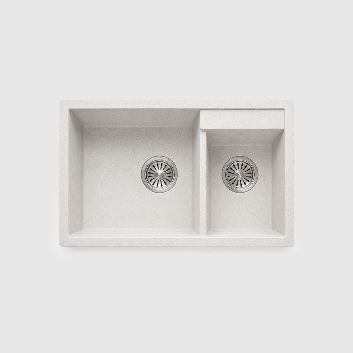 AIFI Granite Stone Kitchen Sink Double Bowls White